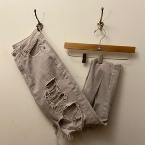 American eagle gray mom jeans